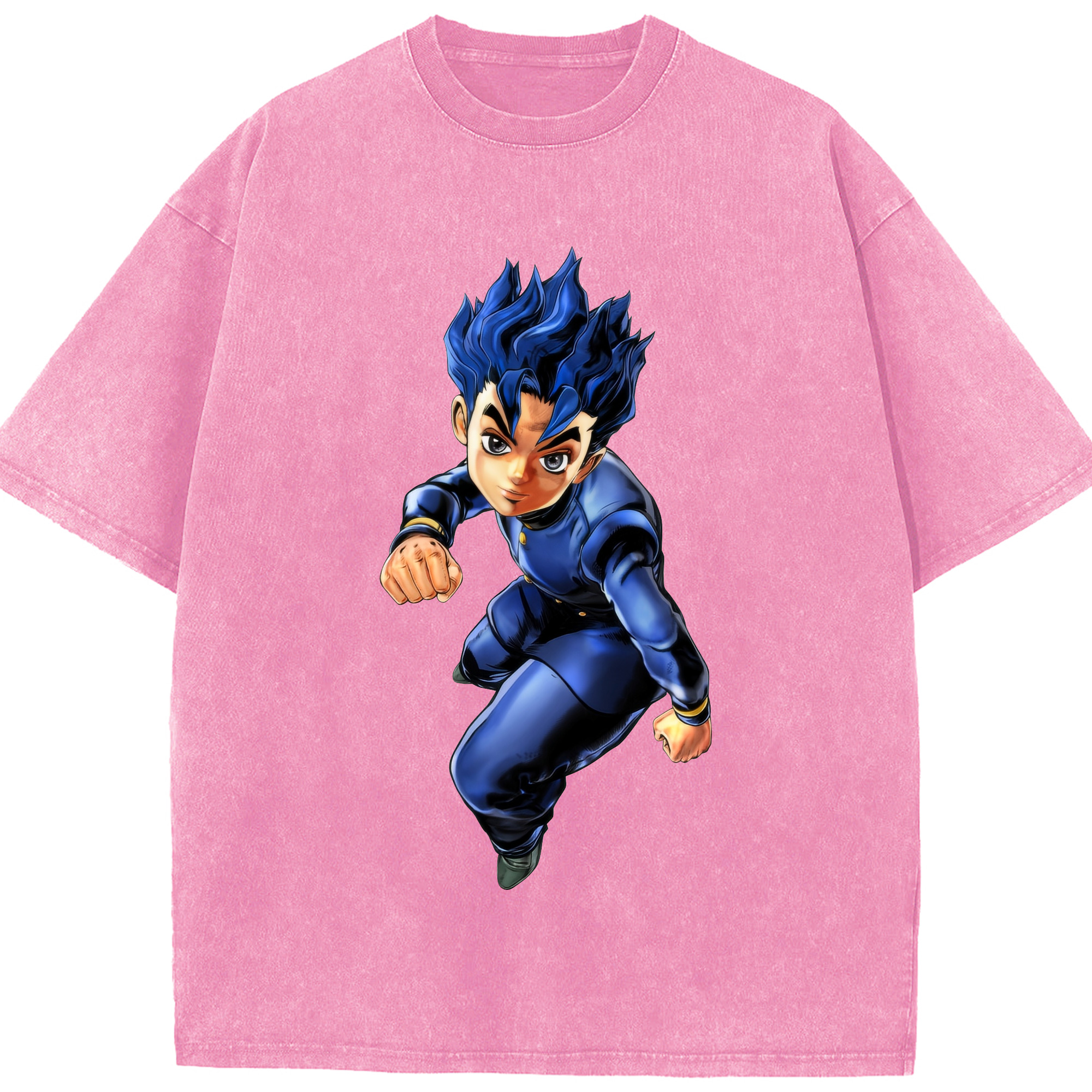 （画像用） ジョジョの奇妙な冒険 広瀨康一 JoJo's Bizarre Adventure Hirose Koichi 綿100% ヴィンテージ風 半袖Tシャツ（フロントプリント）